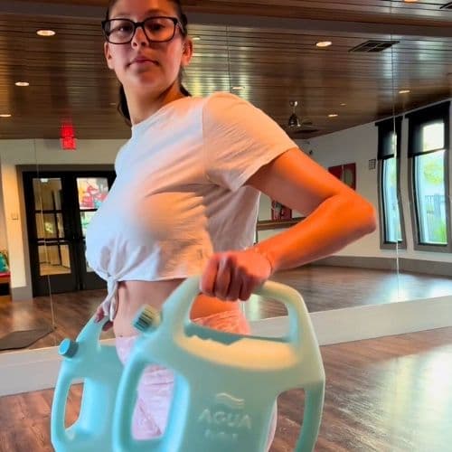 AguaForce customer sharing their workout