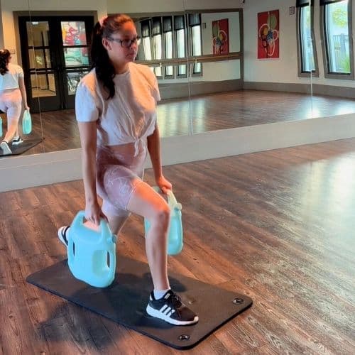 AguaForce customer sharing their workout